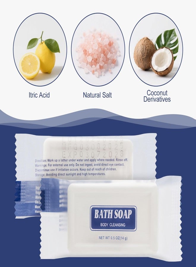 HQSLsund Travel Size Bars Soap in Bulk, Individually Wrapped 0.5 oz Mini Small Body Hand and Face Soaps Toiletries Amenities for Hotel, Shelter/Homeless/Nursing Home/Charity/Motel/Guest Bathroom (30) - Image 3